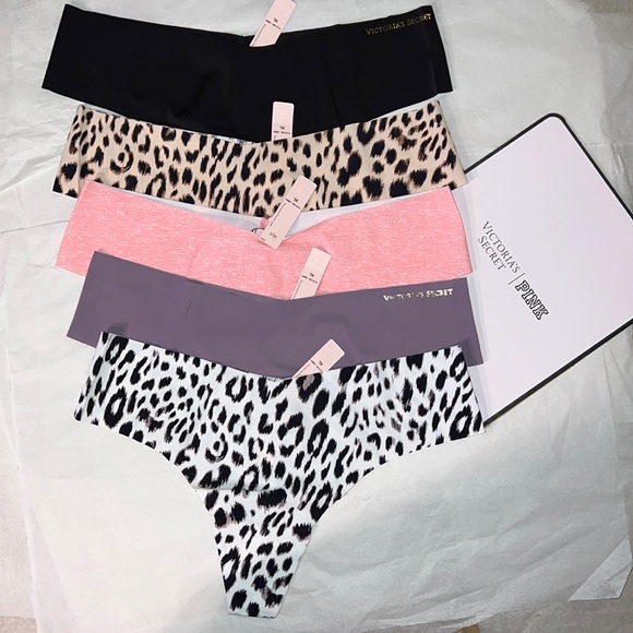 5 pk No Show THONG Victoria's Secret Panties Underwear XL - Picture 1 of 14
